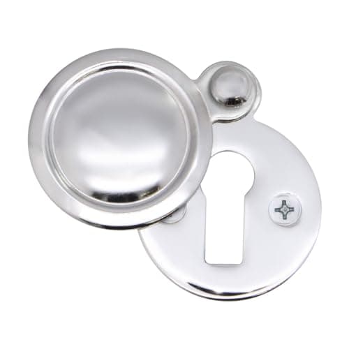 Image of Victorian Keyhole Covered Escutcheon for Front Doors 35mm Polished Chrome | Pack of 1