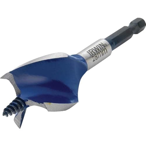 Image of IRWIN 1921996 6X Blue Groove Stubby Wood Bit 28 mm x 4-Inch