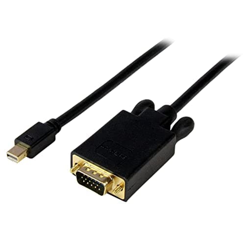Image of StarTech.com 6ft Mini DisplayPort to VGA Cable - Active - 1920x1200 - mDP to VGA Adapter Cable for Your Computer Monitor (MDP2VGAMM6B), Black