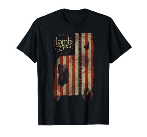 Image of Lamb of God Pure American Metal Flag T-Shirt