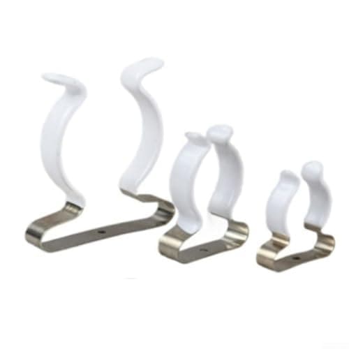Image of Minhe Spring Terry Clips for Hanging Tools, 25mm 32mm 50mm Manganese Steel with Rubber Coating Narrow Base Hose and Cable Clamps for Garage Shed Broom Brush Storage,10 Pack(25mm)