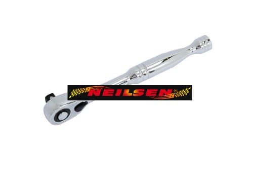 Image of Neilsen CT1858 1/4in Drive Small Head Ratchet with Quick Release 72 Tooth Mechanism Compact Socket Ratchet | Suitable for Tightening and Loosening Applications