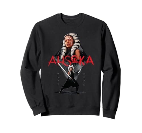 Image of Star Wars Ahsoka Tano Jedi Hero Aurebesh Disney+ Sweatshirt