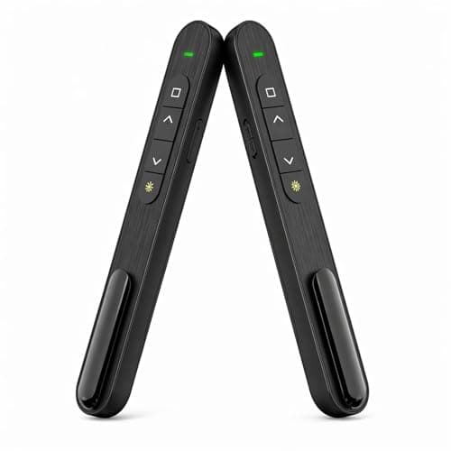 Image of Presentation Clicker Wireless Presenter, 328FT 2.4GHz Laser Pointer for PowerPoint, Hyperlink Volume Slide Clicker Remote for Mac Laptop Computer Teaching Meeting