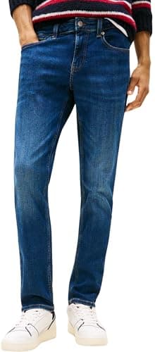 Image of Tommy Jeans Men Scanton Slim AI0255 DM0DM21890, Denim (Denim Dark), 34W / 30L