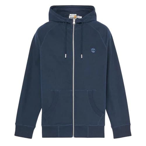 Image of Timberland Exeter River Loopback TB0A2F6Y Zip Sweatshirt, Navy Blue, L