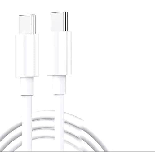 Image of DHERIGTECH Double End USB C to USB C Cable Battery Charger Cable For CLELO Portable Neck Fan, 9000mAh/EPOS B20 USB Streaming Microphone