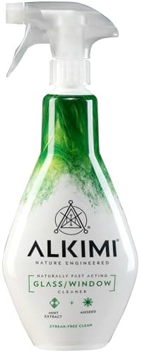 Image of ALKIMI Glass & Window Cleaning Spray – Powerful Cleaning, No Harsh Chemicals, with Natural Mint Extract & Aniseed