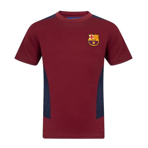 Image of FC Barcelona Official Gift Boys Poly T-Shirt Red 12-13 Years XLB