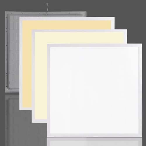 Image of MOSSODOR 600x600 LED Backlit Ceiling Panel Light – 2pcs 6000K Cool White LED Ceiling Lights for Office