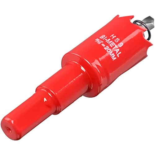 Image of 20mm Hole Saw for Wood, HSS Bi-Metal Hole Cutter for Pipe Vent, Separate Drill Bit with Hex Shank, ideal for Cutting Plasterboard, Timber, Perspex and Plastic