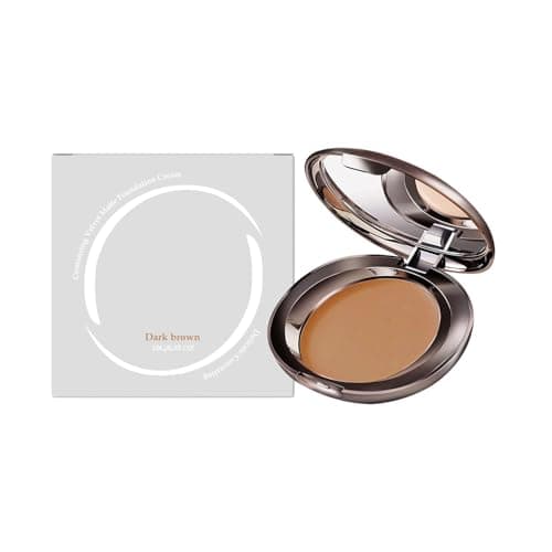 Image of Stay Matte Pressed Powder, Miracle Flawless Pressed Powder Medium Warm - Setting Powder Makeup for Face With Rose Flower Extract Sweet Almond Oil - Blurring Finishing Compact Powder (Dark brown)