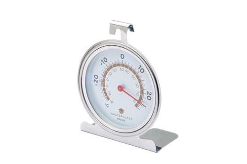 Image of MasterClass Fridge Thermometer, Large Freezer Thermometer, Stainless Steel, 10 cm, Silver
