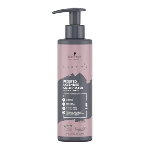 Image of Schwarzkopf Professional CHROMA ID Bonding Color Mask Semi Permanent Mix Tone Color System Toning Enhancing Refreshing Intense Care Deep Conditioning Shine Vegan Formula 8-19 Frosted Lavender 300 ml