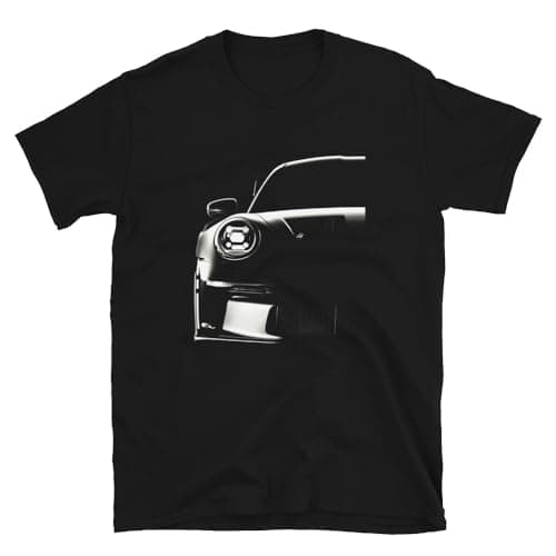 Image of 2022 911 RS Track Car T-Shirt – High Performance Automotive Graphic Streetwear Apparel Black