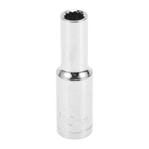 Image of Motoforti Universal Impact Socket Hardware Tool 78mm Durable Chrome Vanadium Steel Silver Tone 1 Pcs 12 Point 10mm for Car Motorcycle Dirtbike 1/2 Inch Drive