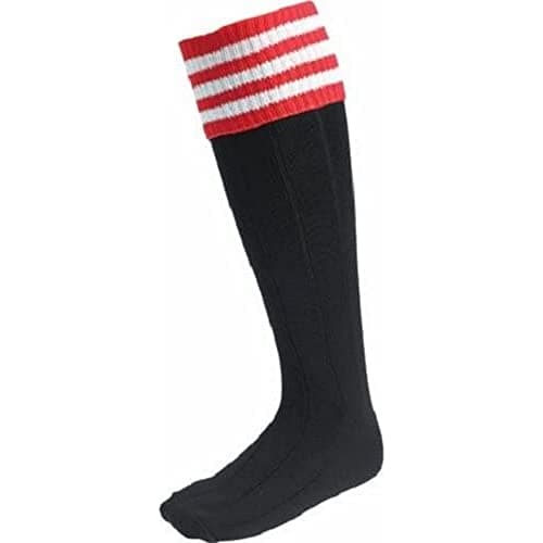 Image of Carta Sport EURO SOCK BLK/RED TOT+3 WHITE (MENS) LARGE 7-11