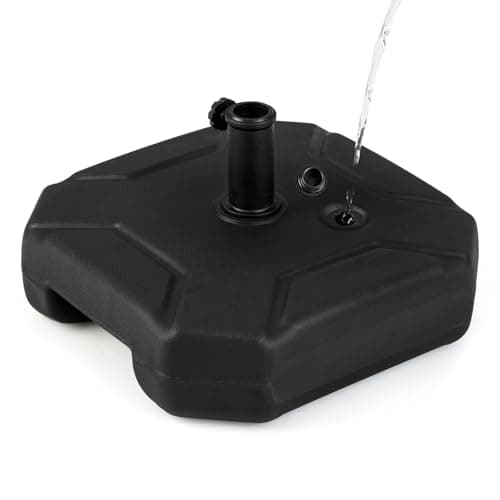 Image of COSTWAY Fillable Base Weight, 30kg/40kg Water or Sand Filled Patio Parasol Umbrella Stand, Fit 38 mm Umbrella Poles, Heavy-Duty Offset Base Stand (40kg, 45 x 45 x 25cm)