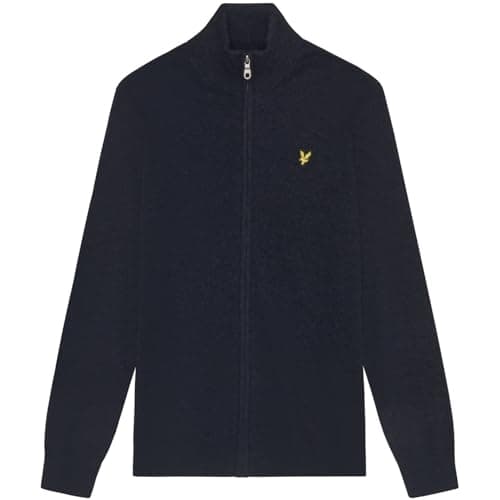 Image of Lyle & Scott Mens Lmbwl Zip Cardigan Drk Navy Marl XL