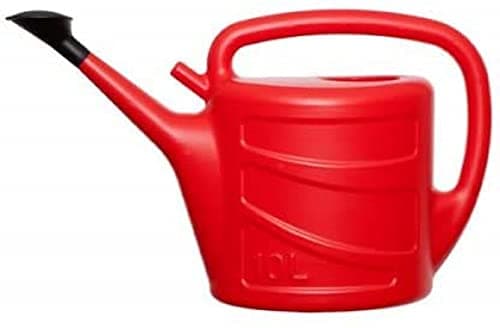 Image of ACCURATE 10L Red Garden Watering Can – Lightweight Indoor & Outdoor Plant Waterer with Detachable Sprinkler Rose Head – 10 Litre