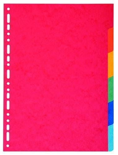 Image of Exacompta Bright A4 Dividers 220gsm 6 Part+ Finchley Pen Free