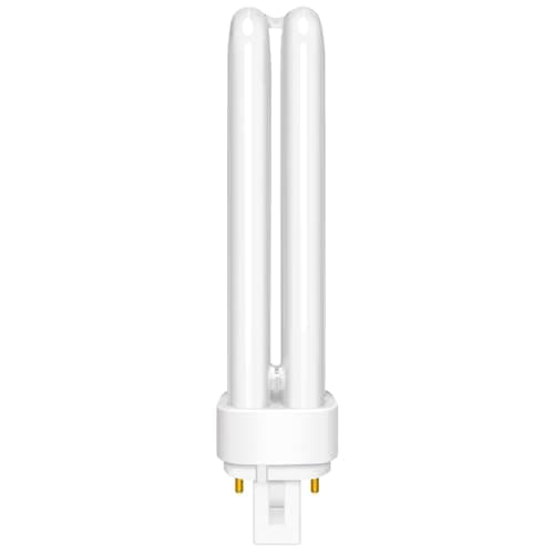 Image of 18W Compact Fluorescent Lamp 2-Pin, G24d-2 Neutral White 4000K, 1200LM, 2U Double Turn Tube Energy Saving Lamp, 220V PLC 840 CFL Lamp, Non-Dimmable, Suitable for Corridor, Bathroom, Bedroom, 1 Pack