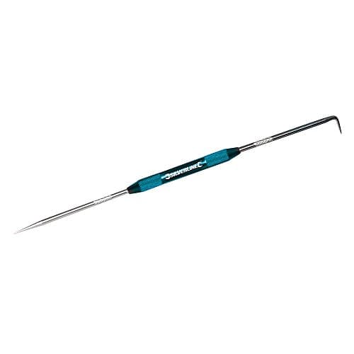 Image of 200mm Double-Ended Engineers Scribe - Hardened Steel Marking & Scoring Tool - Straight & Angled Head Metal Plastic & Wood Line Scratching Scriber