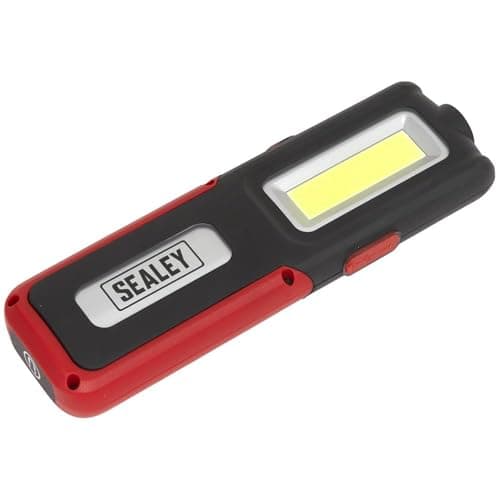 Image of Sealey Rechargeable Inspection Light with Power Bank, 5W COB & 3W SMD LED, 400 Lumens, Red - LED318R