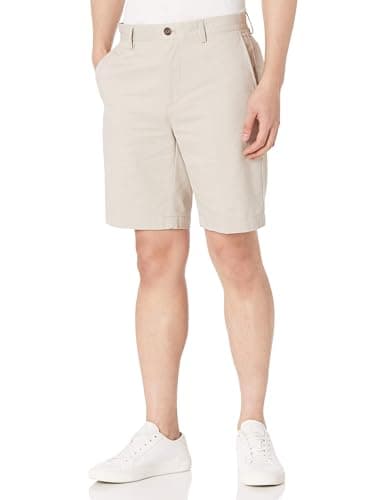 Image of Amazon Essentials Men's Slim-Fit 9" (23cm) Chino Shorts, Stone, 30W