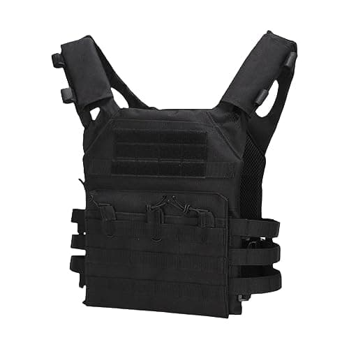 Image of Maskjuwio Men's Vest Vest Fans Outdoor Field Protective Gear Film and TV Props Solid Tank Top, black, One Size