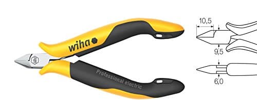 Image of Wiha Z40111504SB "Professional ESD" Slim Pointed Side Cutter, Yellow/Black, 115 mm