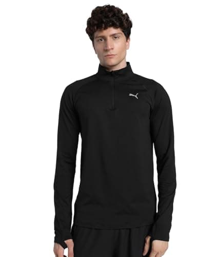 Image of PUMA Men's Velocity CLOUDSPUN Half Zip Running Top, black, XXXXL