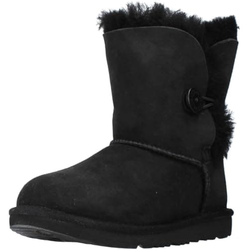 Image of UGG Unisex Kid's Bailey Button Ii Classic Boot, BLACK, 7 UK (25 EU)