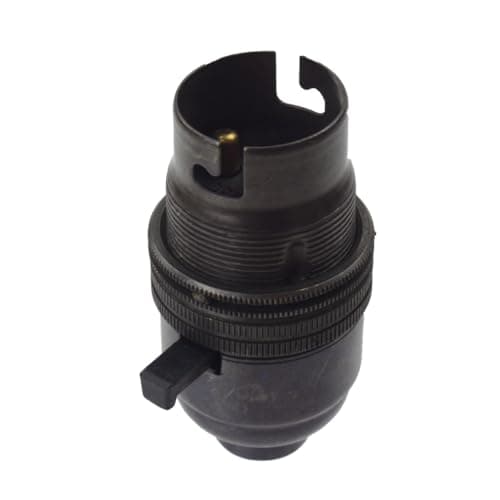 Image of Lamp Holder | BC | B22 | Bayonet Cap Lamp Holder Switched Made in The UK (Bronze)