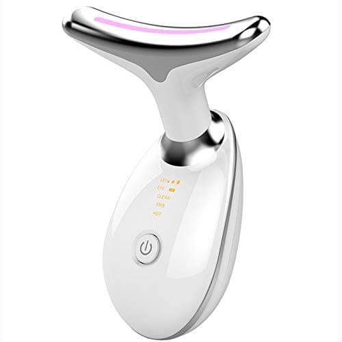 Image of CooBES Electric Face Massager, Portable High Frequency Heat Massage Face Lifting,3 Modes 45°C for Beauty and Skincare Tools, EMS Massage Face Toning for Women. (3-Color LED Mode)