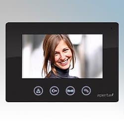 Image of ESP APERTA COLOUR VIDEO DOOR ENTRY MONITOR - BLACK OR WHITE APMONB APMONW (BLACK- APMONB)