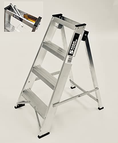 Image of Aluminium 4 Tread Builders swingback Step Ladder Trade and DIY use