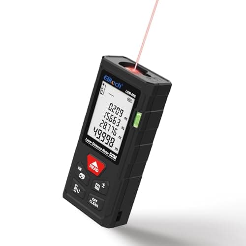 Image of Elitech Laser Measur 50M with 1 Bubble Levels, Digital Laser Distance Meter for Measuring Distance Area Volume Pythagoras, Laser Rangefinder Ft/In/M Unit Switch – LDM-50S