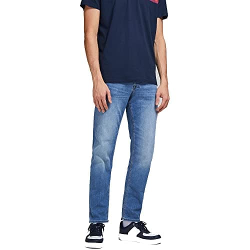 Image of JACK & JONES Mike Original Comfort Fit Men's Jeans Trousers, Blue (815 Blue Denim), 36 W/32 L