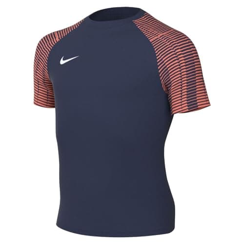 Image of NIKE DH8369-411 Y NK DF ACADEMY JSY SS T-Shirt Unisex Midnight Navy/Hyper Crimson/White Size L