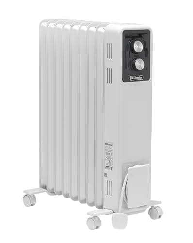 Image of Dimplex 2KW Oil-Free Column Radiator, White – Adjustable Thermostat & 3 Heat Settings, 3 Year Warranty, Energy Efficient Electric Heater for Home & Office Use, ECR20
