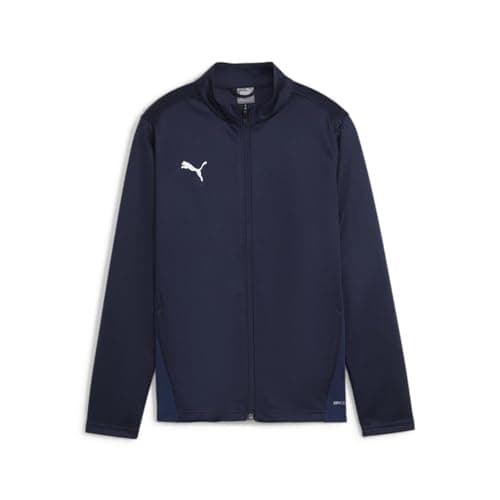 Image of PUMA Unisex Teamgoal Training Jr Track Jacket, PUMA Navy-PUMA White-Persian Blue, 140 EU