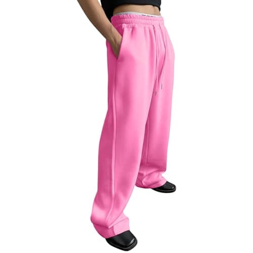 Image of Tracksuit Bottoms Black Cargo Trousers Men Pink M