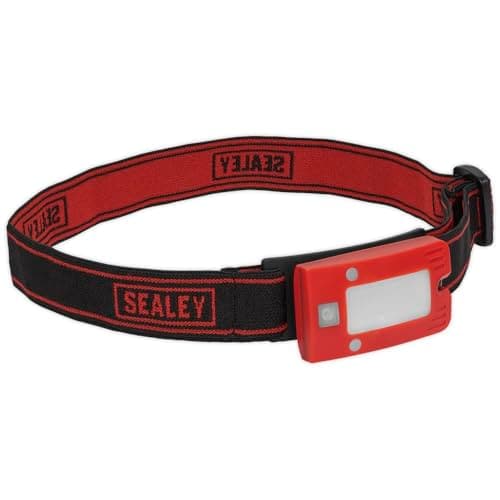 Image of Sealey 2W COB LED Rechargeable Head Torch with Auto-Sensor - Red - LED360HTR