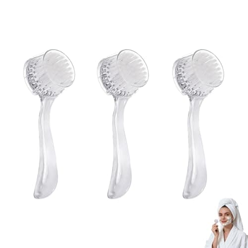 Image of 3 PCS Face Brush, Facial Brushes, Face Wash Brush, Exfoliator Cleaner Tool, for Face Care Makeup Skincare Removal(Transparent)