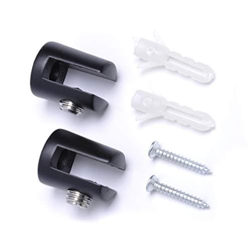 Image of BSM Marketing Small Supports for Glass Shelf 4-6mm Thick Matt Black (2)
