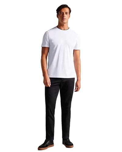 Image of Ted Baker London Mens Helpa Short Sleeve T Shirt in White Size 4 - UK Size 40 - Large