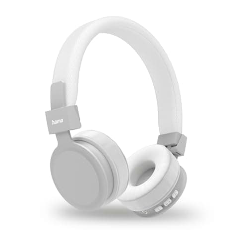 Image of Hama | Freedom Lit II Bluetooth Headphones with Headband (Wireless Earphones, Foldable, with Microphone, 15h Autonomy, USB-C Charging) White
