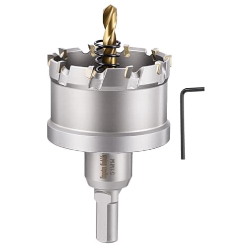 Image of CoCud 2" (51mm) Hole Saw, Tungsten Carbide TCT Hole Cutters with Drill Bit - for Thick Hard Metal, Stainless Steel, Copper, Aluminum