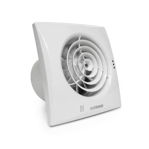 Image of Fantronix 100mm Humidity Control Timer Environment friendly White Quiet Bathroom Kitchen Extractor Fan 4 inch Shower Wall or Ceiling Mounted Ventilation for 100 mm Ducting Quiet Toilet Exhaust Fan